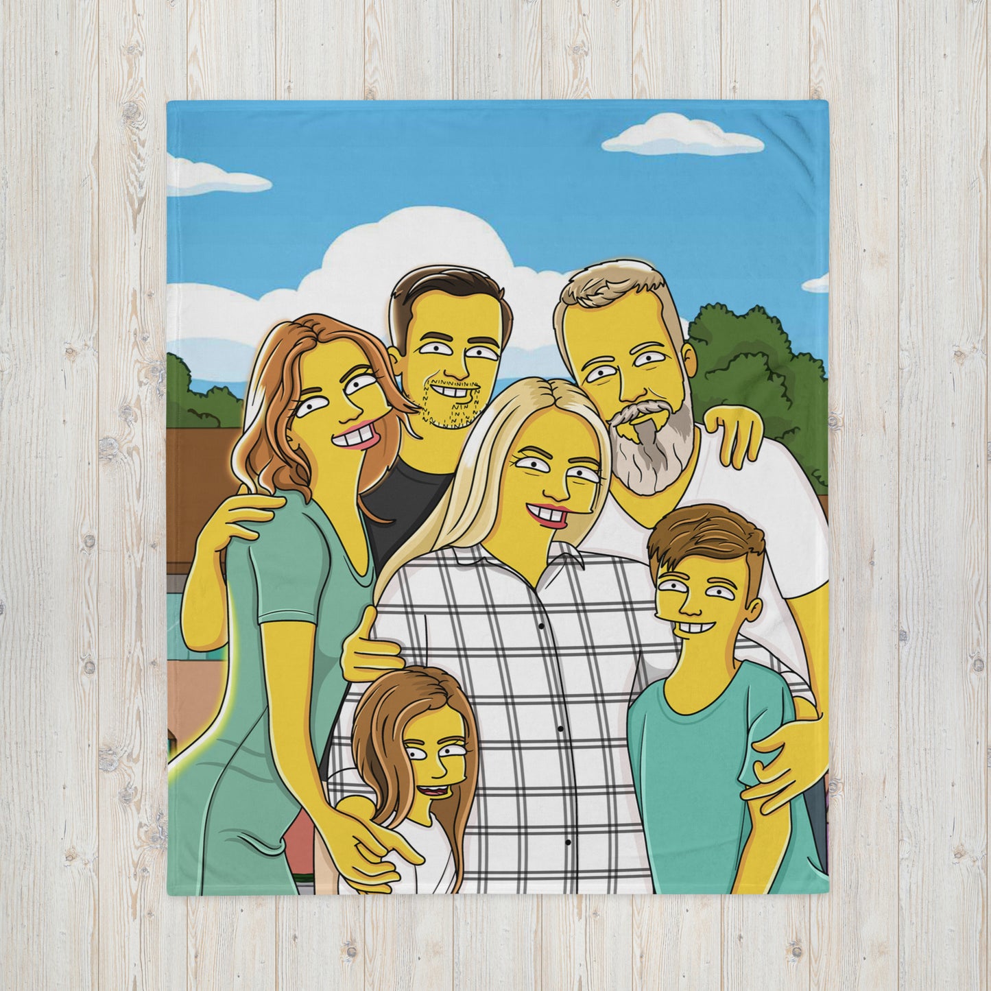 Custom Simpsons Throw Blanket