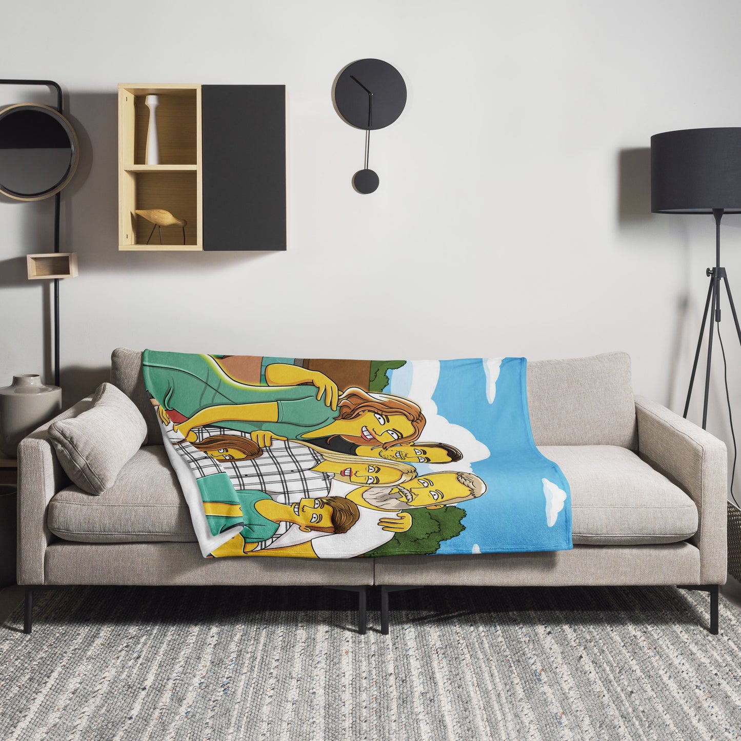 Custom Simpsons Throw Blanket
