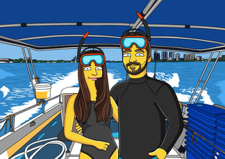 Original Custom Simpsons Portrait - Simpsonize Me