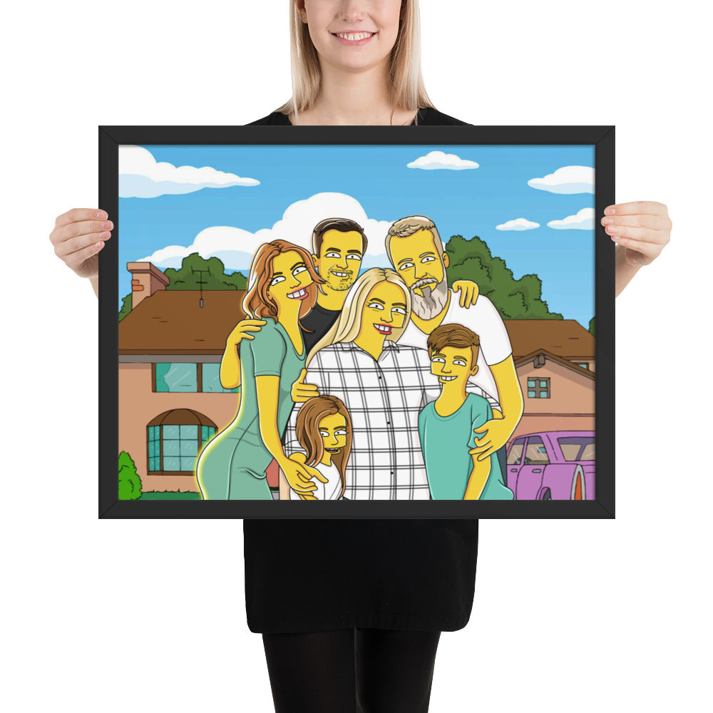Framed Horizontal Poster | Simpsonize Me