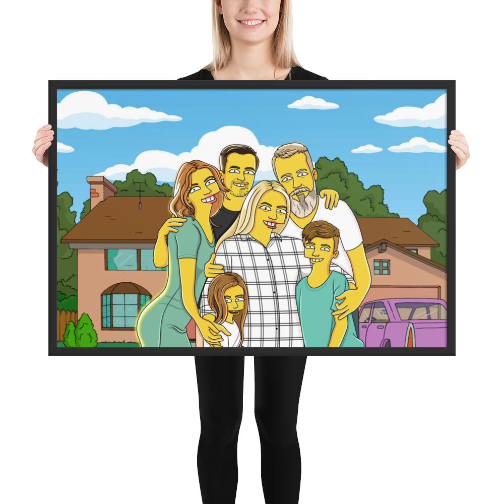 Framed Horizontal Poster | Simpsonize Me
