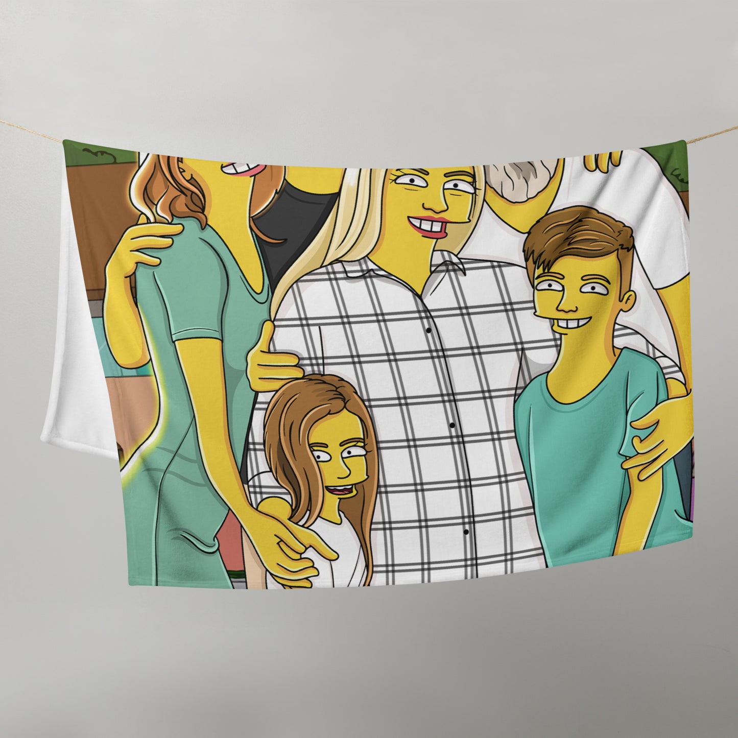 Custom Simpsons Throw Blanket